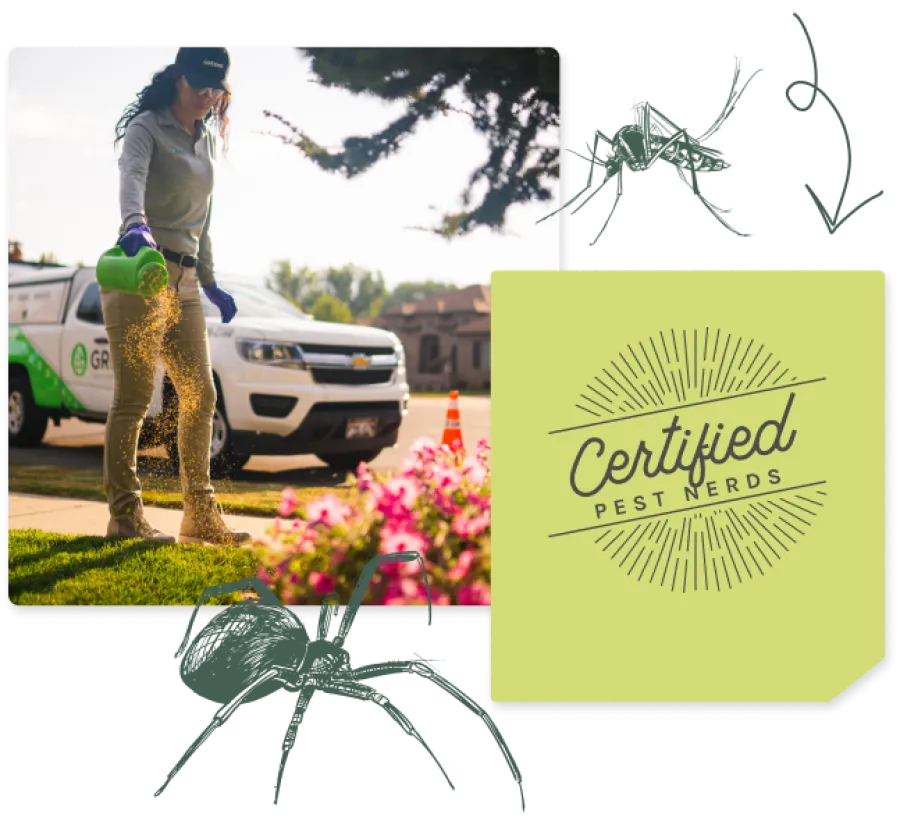 Map showing Greenix pest control service coverage across Midwest and Eastern states