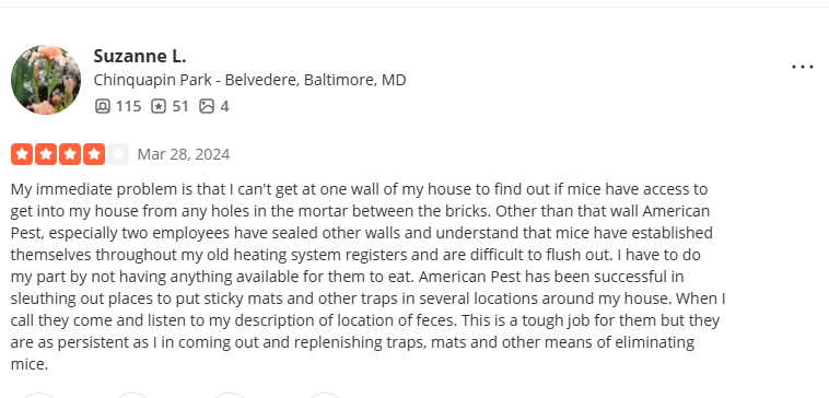 American Pest customer review.