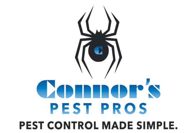 Connor's Pest Pros logo featuring a black spider with the tagline "Pest Control Made Simple."