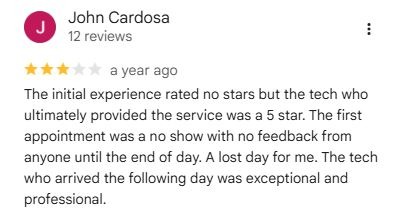 Screenshot of a customer review for Bug Out.