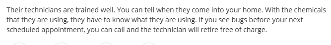 Customer review for Bug Out.