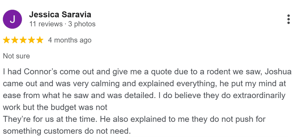  Five-star Google review from Jessica Saravia.